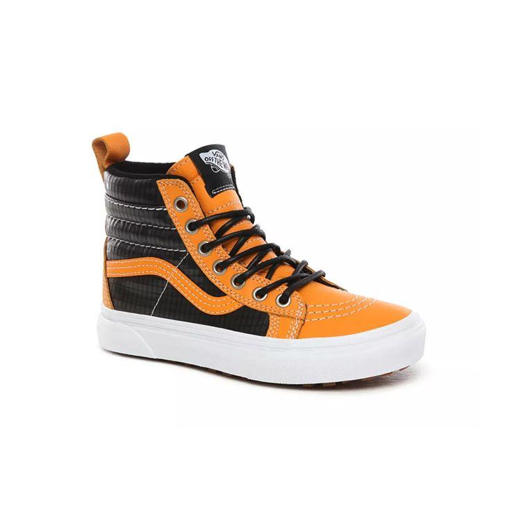 Vans Sk8 Mte Comfortable Casual High Top Kids Skate Shoes Kids Sneakers Black Yellow VN0A2XSN2NF