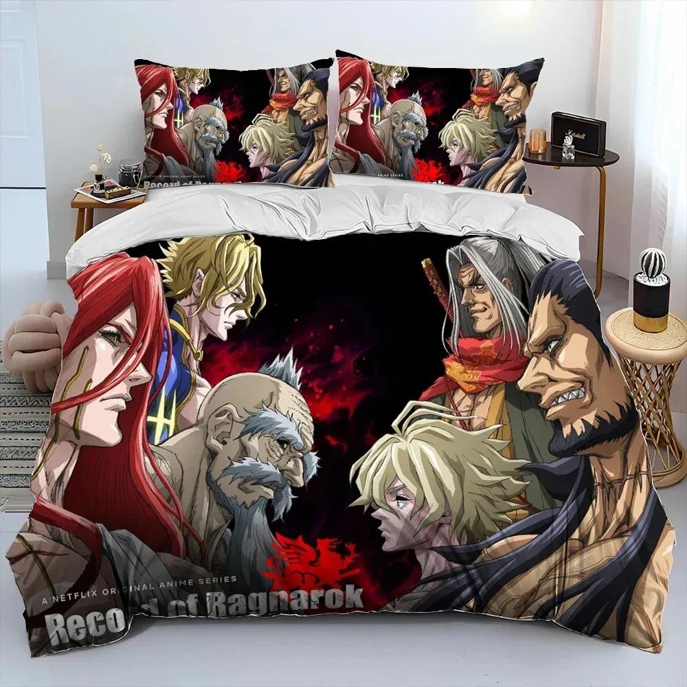 3D Anime,Record of Ragnarok,Cartoon Comforter Bedding Set,Duvet Cover Bed Set Quilt Cover Pillowcase,king Queen Size Bedding Set