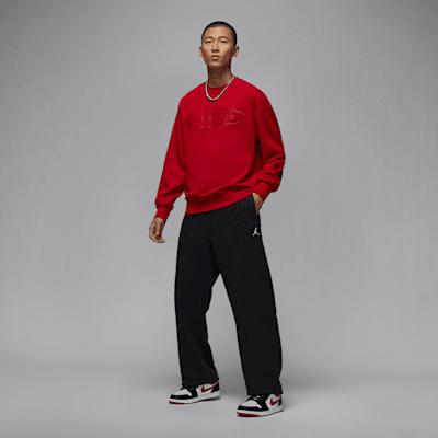 Men's Jordan Brooklyn Fleece OVERSIZE Fashion Comfortable Versatile Fleece Lined Straight Fit Knitted