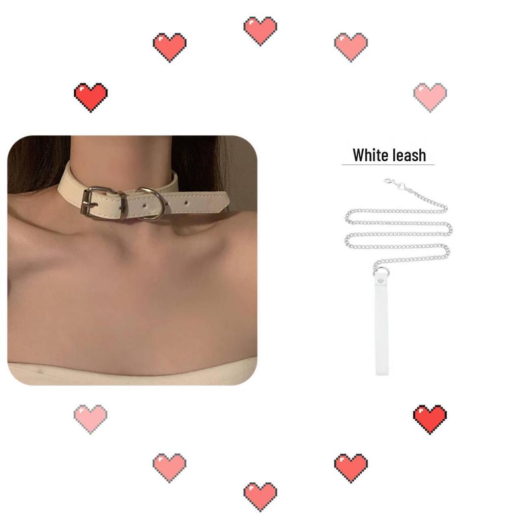 Unisex Leather Punk Chain Choker Necklace: Edgy, High-End Design