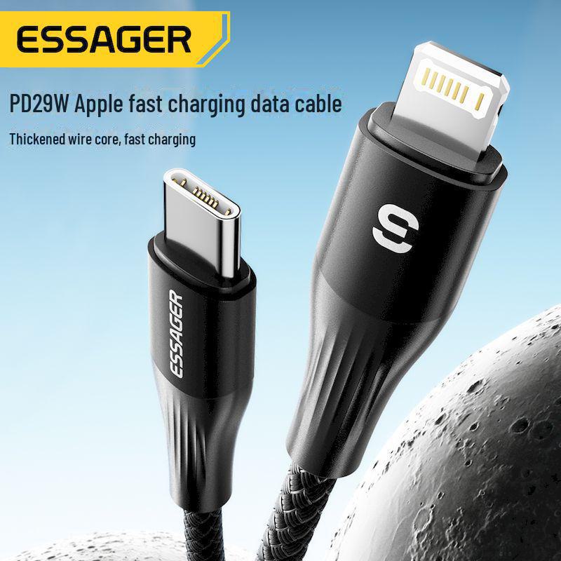 ESSAGER 29W PD Fast Charging Cable for iPhone 14 & Tablets