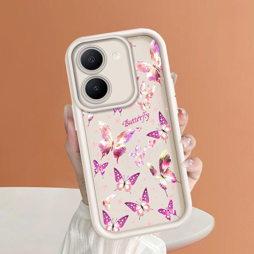 Soft Silicone Square Ladders Cartoon Pattern Full Cover Camera Protection Shockproof Case for iPhone Infinix Tecno Vivo