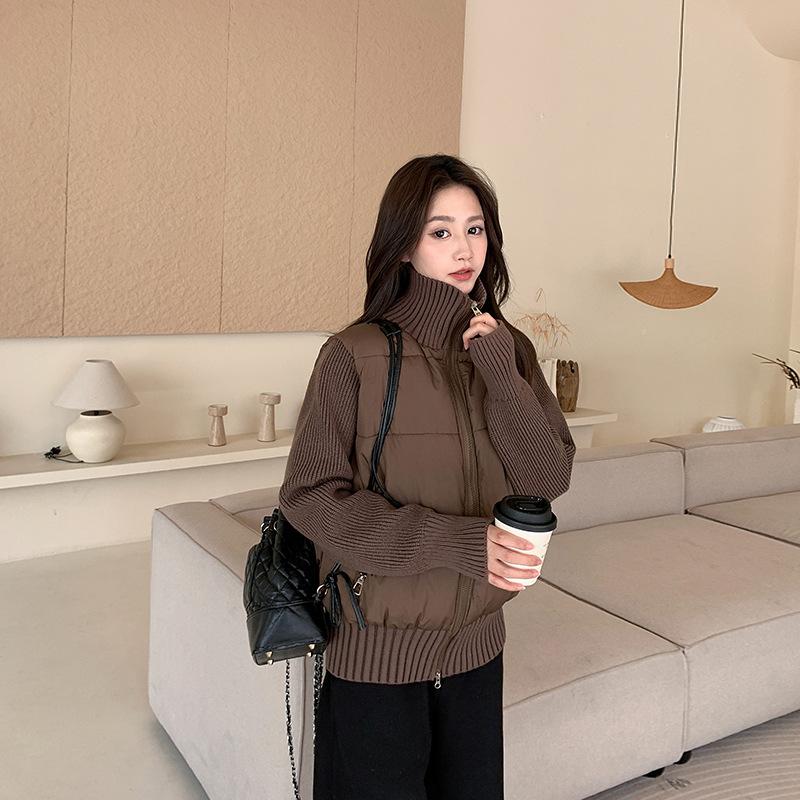 New Women's Fashion Cotton-padded Clothing Autumn and Winter Short Loose Stand-up Collar Cotton-padded Jacket