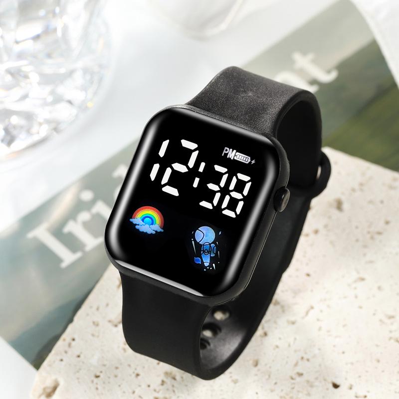 

Светодиодные цифровые часы «Астронавт» для мужчин, женщин и студентов - Модный, простой, стильный дизайн 23x2 чёрный