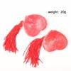Guillotine Heart Sequin Nipple Pasties with Tassels - Adult Erotic Accessory