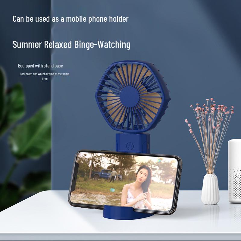 USB Rechargeable Silent Mini Desktop Fan with Strong Wind Power - Portable and Handheld for Dorms and Gifts