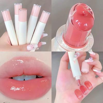 Růžová rtěnka Lip Jelly Essence Hydratační rtěnka Lesk na rty Zrcadlový lesk na rty Rtěnka Tender Student Make-up Korejská kosmetika Lesk na rty