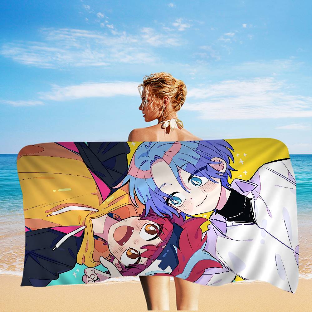 SK8 the Infinity Cartoon Big Microfiber Beach Towels Quick Dry Towel Sand Beach Towels Pool Towel for Travel Swim Pool Yoga