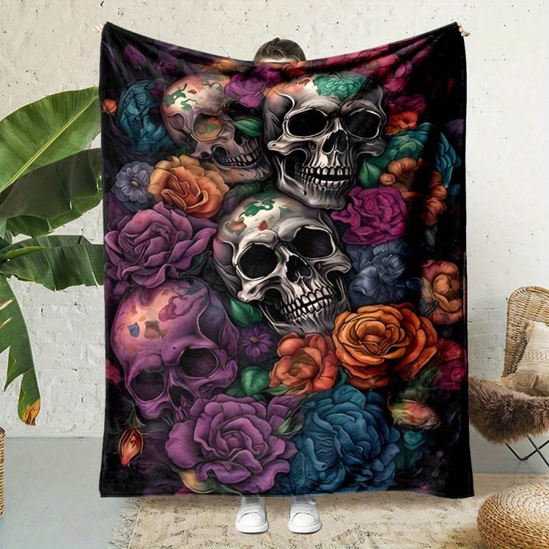 Halloween Pumpkin Christmas Printed Flannel Blanket Soft Cozy Throw Party Home