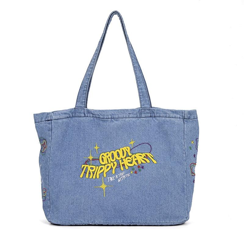 New Fashion Denim Bag Ladies Casual Shoulder Bag Large Capacity Versatile Tote Bag