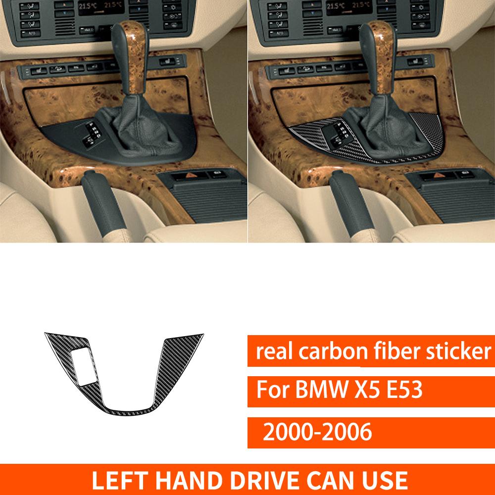 For BMW X5 E53 2000-2006 Center Dashboard Full Set Kit Trim Cover Tuning Real Carbon Fiber Sticker Car Interior Accessories