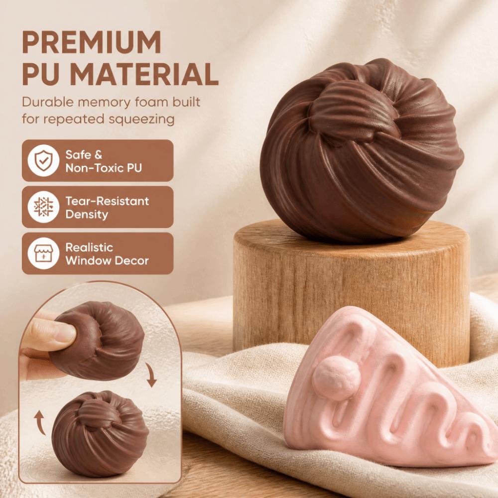PU Bread Squishy Toy Soft Sensory Fidget Toy Fuuny Gift Slow Rising Toy Hand Relax