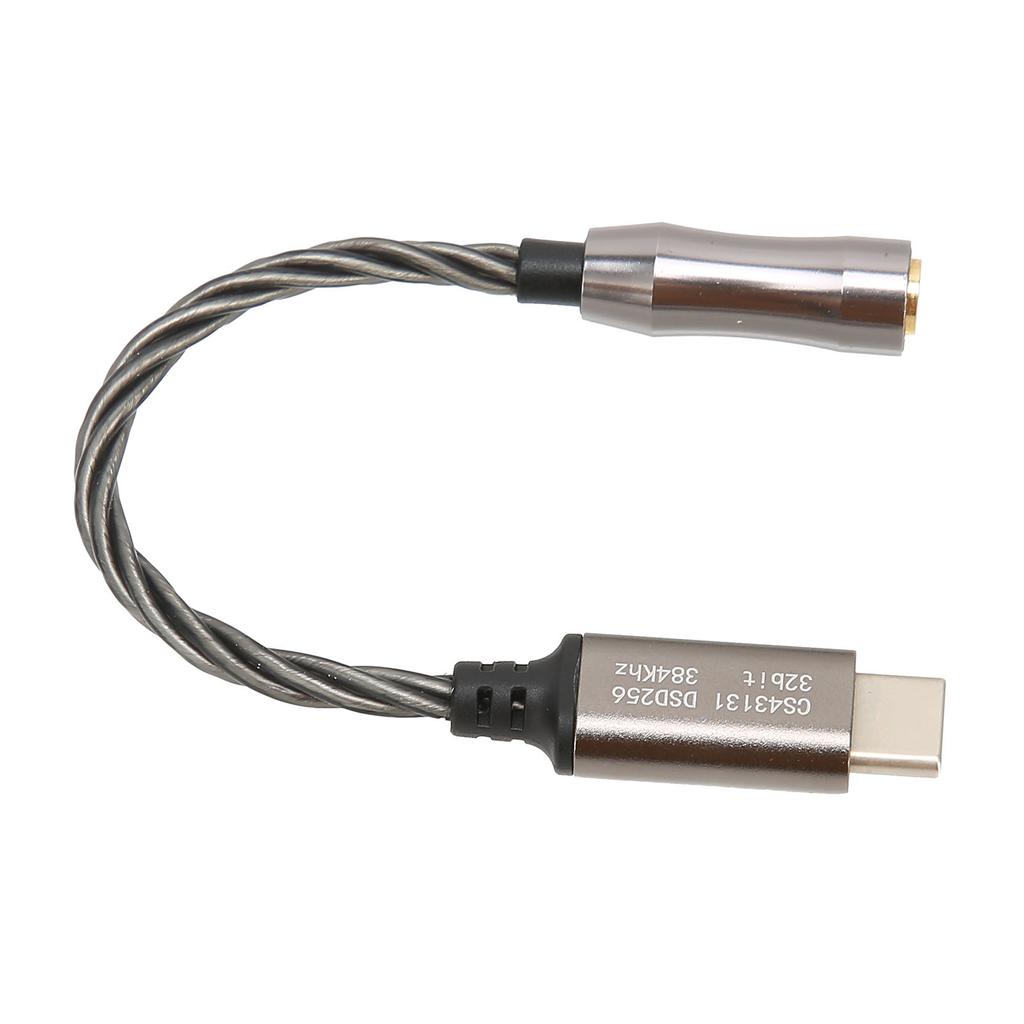 Type C To 3.5mm Headphone Amplifier 15cm 5.9in 120dB Headphone Amplifier for Android PC