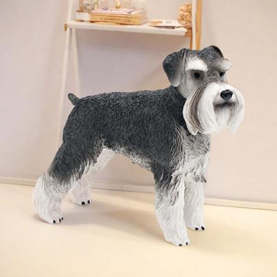 Simulated Dog Model PVC Pug Schnauzer Poodle Labrador Cocker Spaniel Figurine Statue Sculpture Decoration Ornament Educational Animal Toy