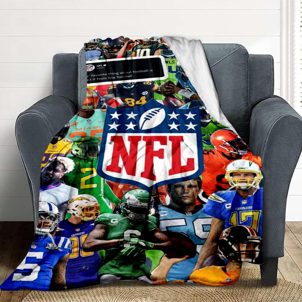 Nfl Stars Throw Blanket Flannel Blanket Soft Warm Sofa Bed Camping home Decor Unique Christmas Gift C1024