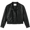 TonLion Women's Faux Leather Stand-Collar Jacket