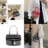Chic Minimalist Handbag For Women Stylish Fall Bucket Bag With Chain Strap In Black Gray Silver