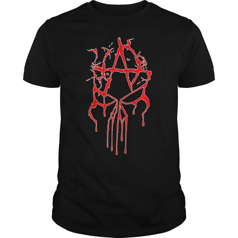 Anarchy Punishment Flowing Blood Skull T-Shirt 100% Cotton O-Neck Summer Short Sleeve Casual Mens T-shirt Size S-3XL