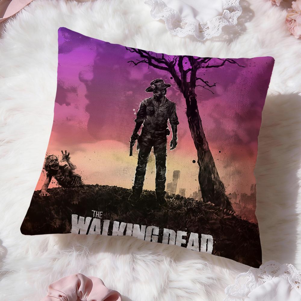 The W-walking dead Cushion Cover Premium Comfort Reversible Pillow Cove -Two in One Design for Any Room & Car Interior