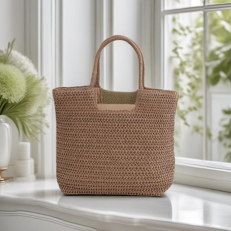 

2025 Summer Vacation Large Capacity Woven Straw Beach Shoulder Handbags хаки