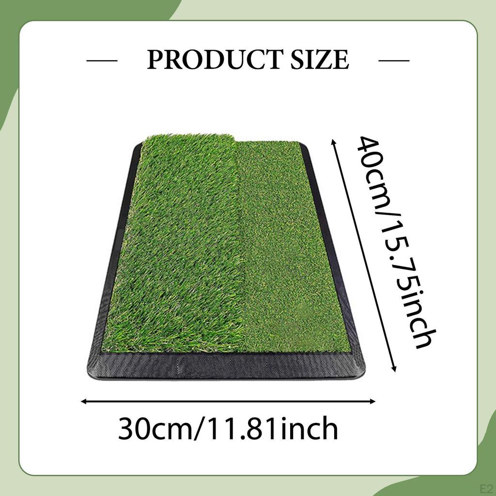 Golf Hitting Mat Practice Drive Training Portable Gear Artificial Turf Pad Rubber Base for
