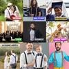 Unisex Bow Tie & Suspenders Set, 3 Clips Adjustable Elastic Braces for Casual & Formal Occasions