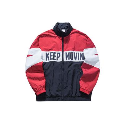 Life Series Color-Block Loose Fit Sports Jacket Men Outerwear Red 152118614-2