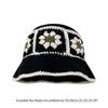 Summer Sunproof Crochet Bucket Hat Ladies Spring Commute Camping Fisherman Cap with Flower Pattern for Girlfriend
