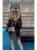 Women's American Retro Slimming Faux Leather Moto Jacket - Autumn Zipper Lapel Short Loose Coat