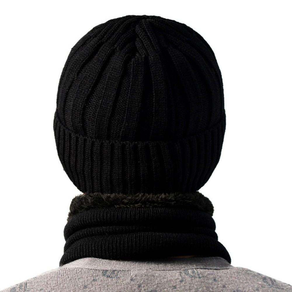 Winter Beanie Hat Keep Warm Hat Scarf Gloves Set Fashion Ear Protection Cap  Women Men