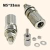 M5 Binding Post Terminal Nickel Plated with 4mm Banana Socket 5mm Grounding Post for Amplifier Power Supply