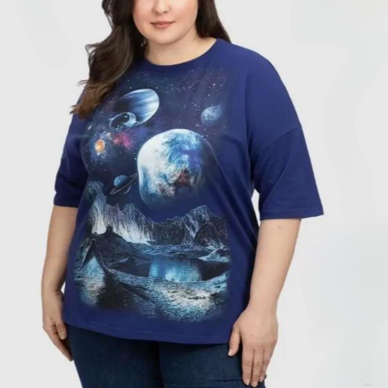 T-shirt da Donna Estive Casual Manica Corta Top Girocollo T-shirt Moda Streetwear Abbigliamento Oversize Femminile T-shirt con Gatto Cartone Animato