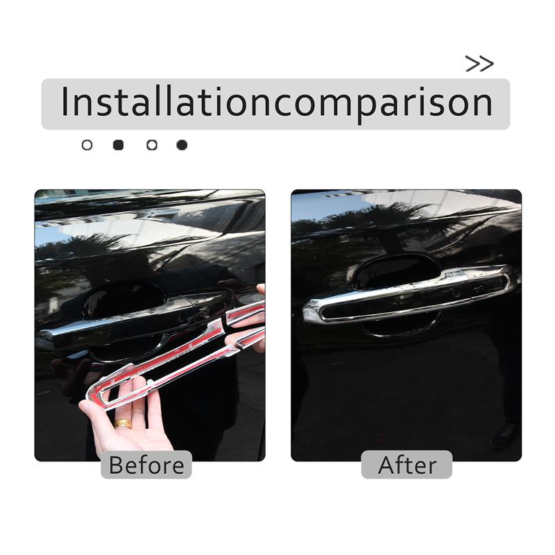 For Jaguar E-PACE XE XF XFL F-Pace Chrome Exterior Side Door Handle Cover Trim For Land Rover Discovery Range Rover Sport L494