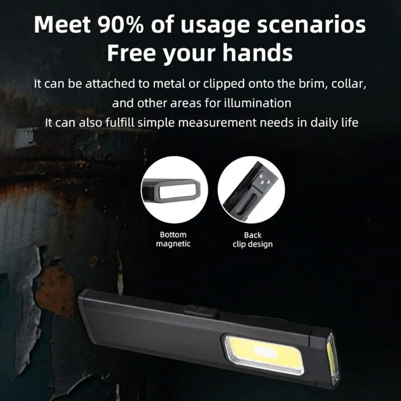 Mini Portable Flashlight Rechargeable Head Light Waterproof LED Headlamp for Hiking Running Repairing Fishing Cycling with Tail Magnet
