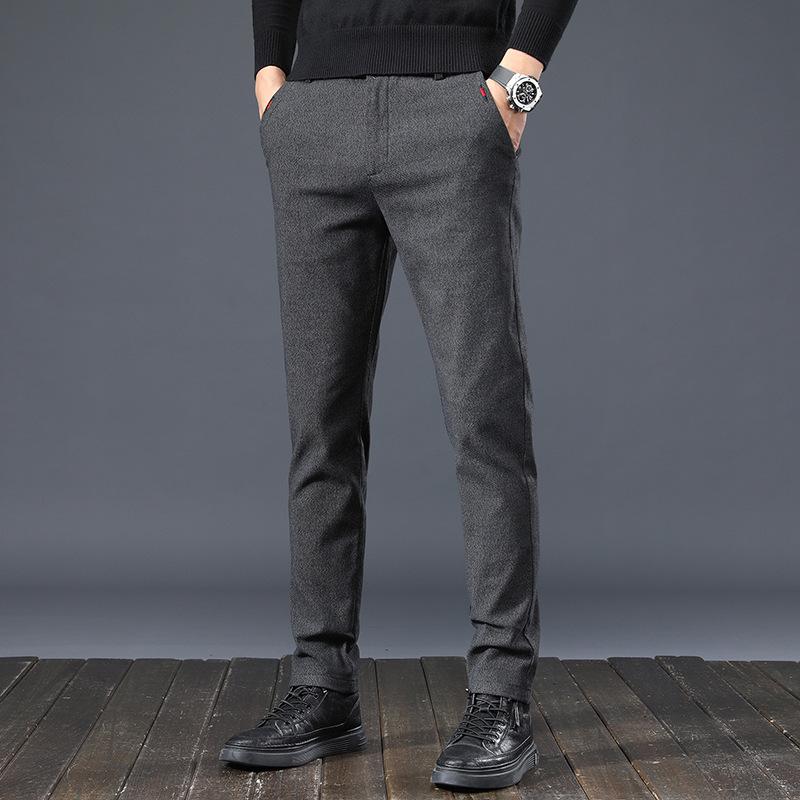 2024 Herbst Neue Vielseitige Business Lockere Gerade Hosen Atmungsaktiv Knitterfest Lässig Für Herren