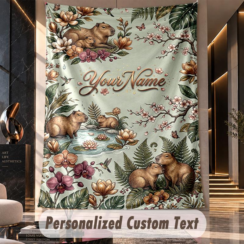Forest Nature (18) Theme Custom Tapestry Personalized Custom Name Text Wall Hanging Tapestry Home Decor Background Cloth