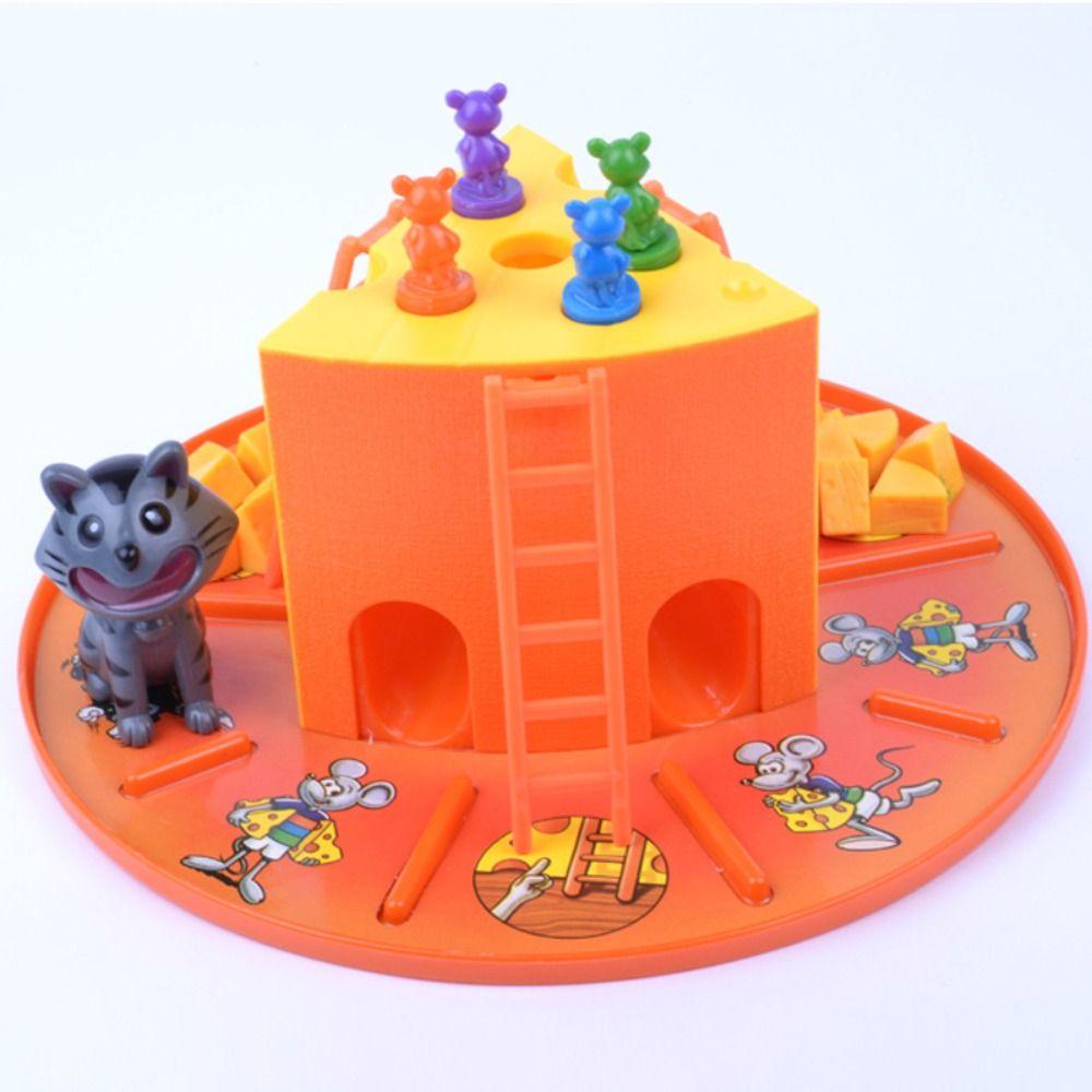 Plastic Cake Cheese Board Games Multiplayer Cat and Mouse Cheese Game  Logical Thinking Training