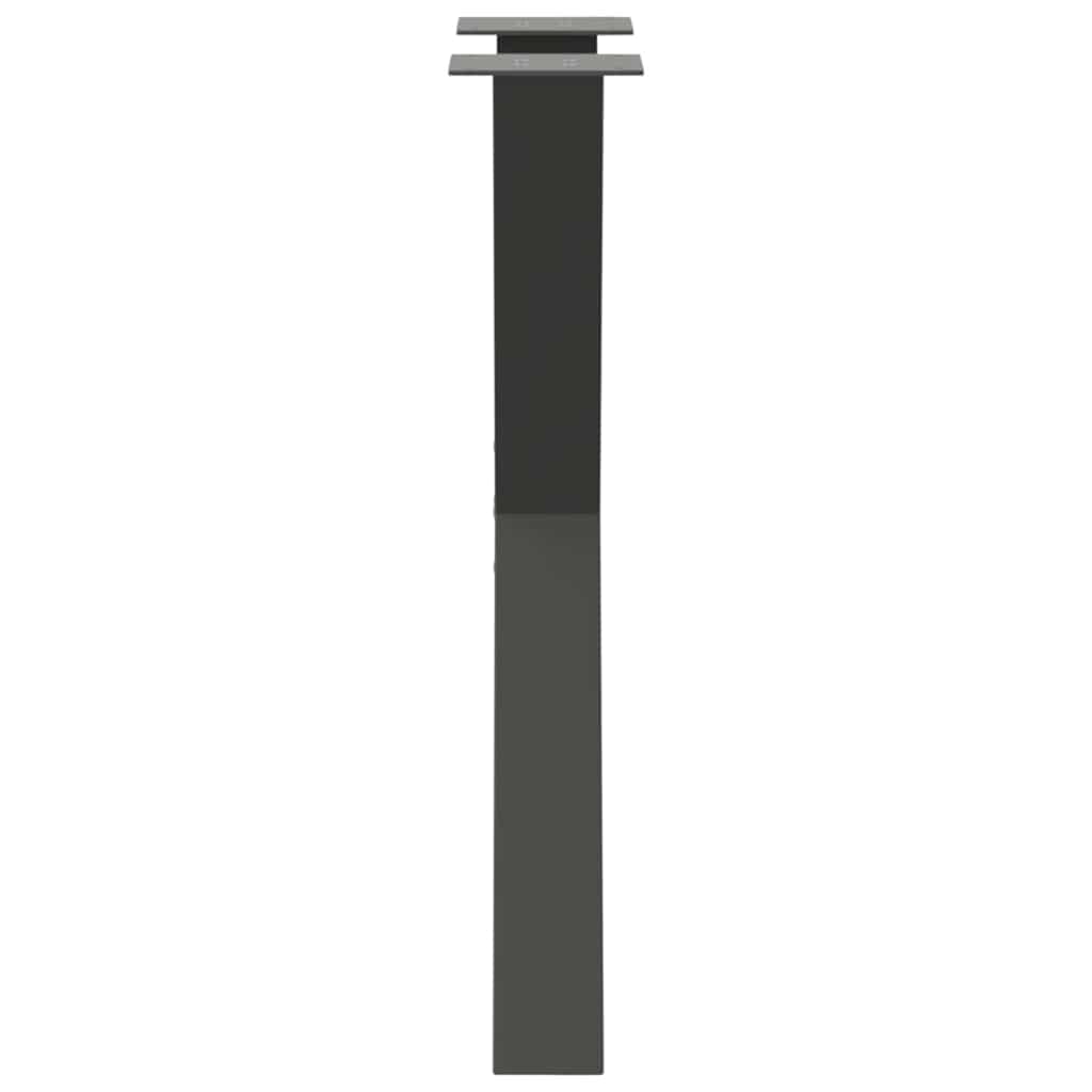 Vidaxl Dining Table Legs, 2 Pcs, Anthracite, 50X(72-73) Cm, Steel