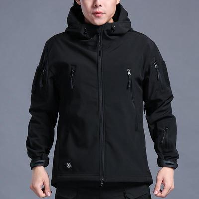 Shark Skin High Quality Tactical Jacket Waterproof Windbreaker Men's Raincoat Clothing Hooded Jacket Casual Coat Outwear
