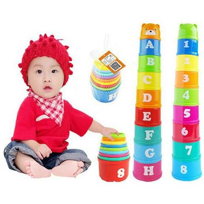Jianle Colorful Number Stacking Cups for Kids, Educational Toy, Baby Learning Aid
