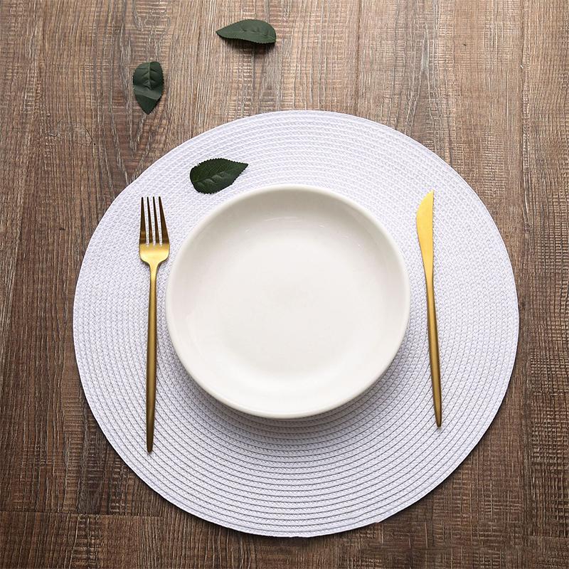 Covorașe rotunde împletite, 34 cm, covorașe de masă pentru mese, Crăciun, Halloween, țesute, lavabile, antiderapante