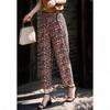 Women's Chinese Style Floral Print Cropped Pants