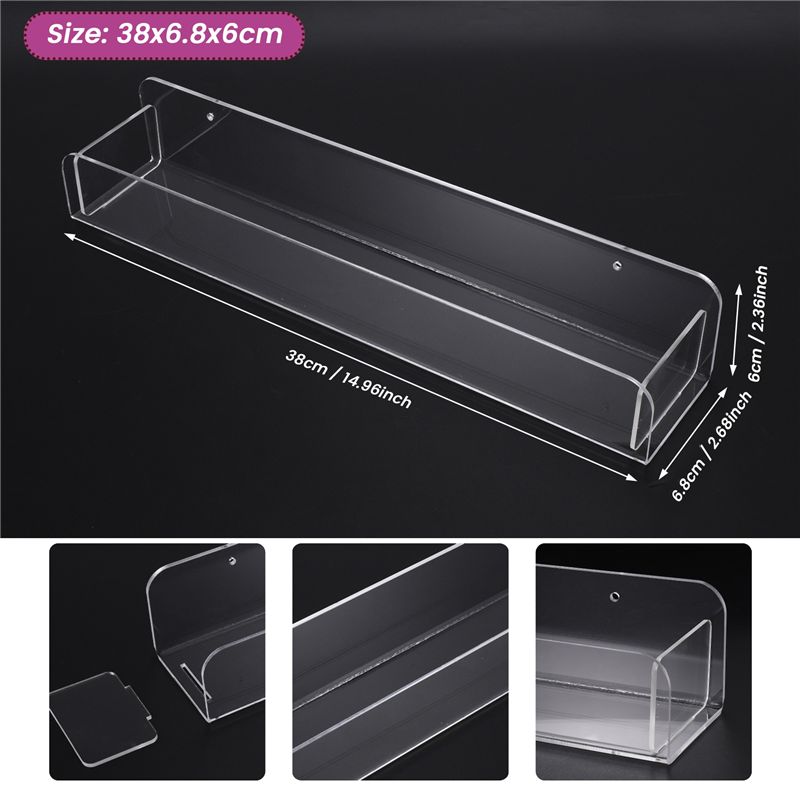 Aug. Wall Mounted Spice Rack Organizer,Clear Acrylic Spice Shelf Storage Holder For Wall Kitchen Pantry Cabinet Door 4 Pack
