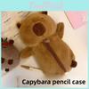 Tecknad Kapybara Gosedjur Pennskrin Med Mjukt Tyg För Studenter Gåva