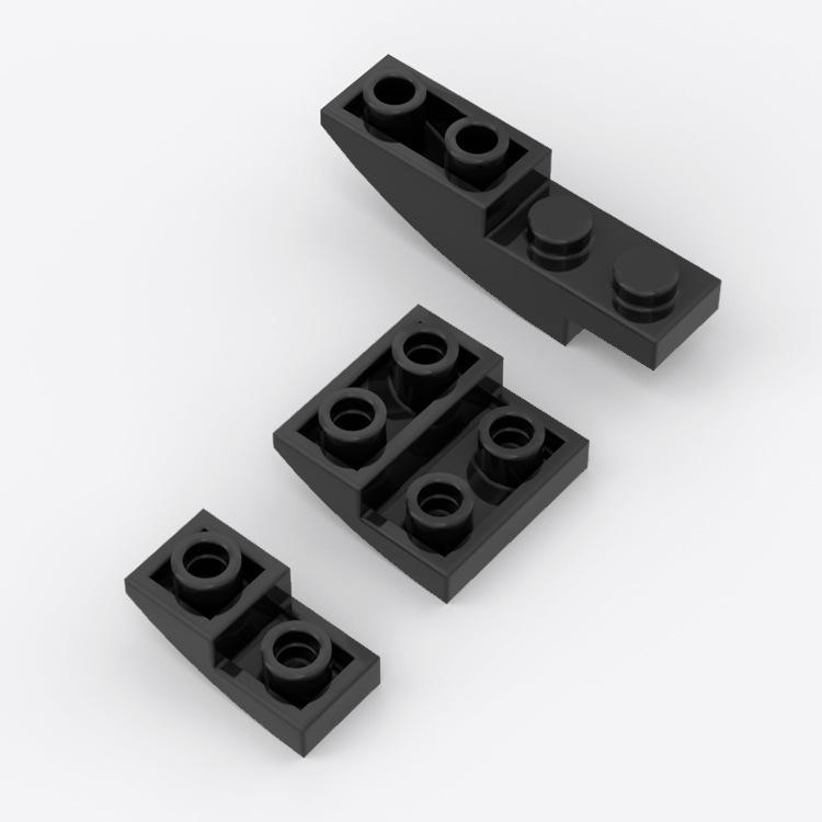 MOC building blocks accessories parts The curved brick reverse 1*2 2*2 DIY Assembly part 24201 32803 13547 compatible with blocks