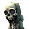 Cool Skeleton Figurine Small Resin Halloween Skeleton Doll Statue Collectible Skull Dwarf Ornament for Home Room Office Desk Decor
