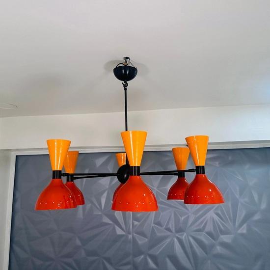 81.28 Cm Handcrafted Brass Sputnik Chandelier Mid Century Modern Light Fixture Home, Office Decor