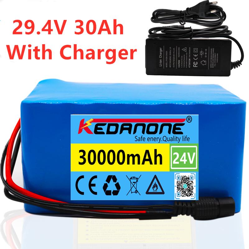 

24v 30ah 7s5p 18650 литий-ионный аккумулятор 29.4v 30000mah электрический велосипедный мопед/электрический/литий-ионный аккумулятор 2a зарядное устройство
