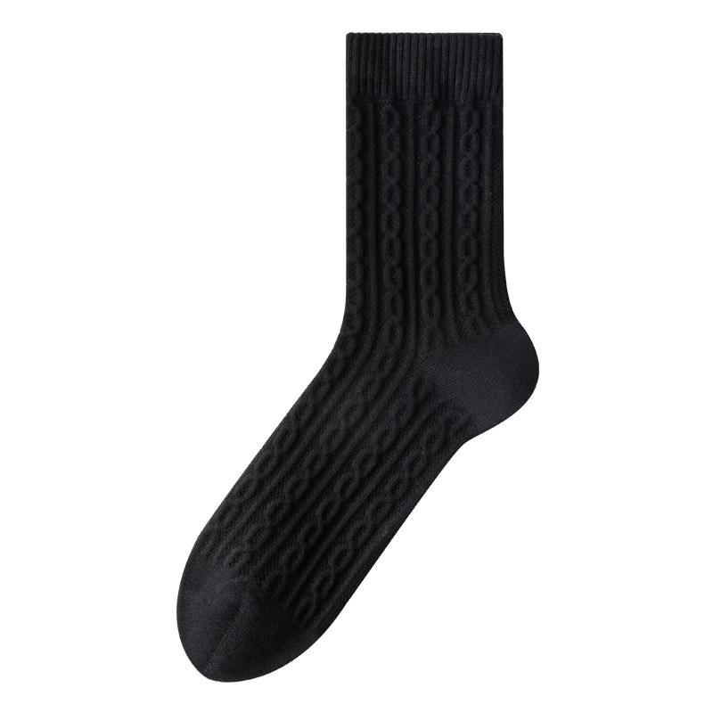 Winter Men's Thickened Boneless Long Socks, All-cotton Warm Retro Autumn and Winter Loose Cotton Socks, Pure Cotton Socks
