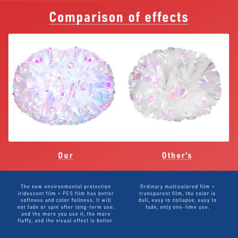 Cheerleading Poms Sports Dance Team Spirit 2 PCS with Baton Handle